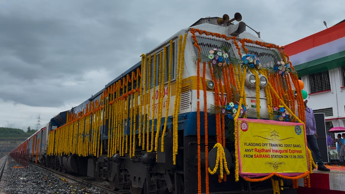 New Delhi Rajdhani Express Train Launched from Sairang to New Delhi